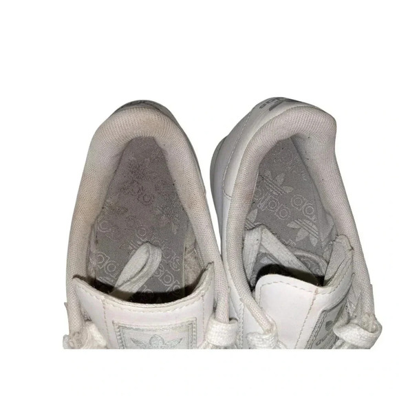 Adidas Samoa White Leather Low Top Casual Shoes Sneakers G21251 Womens Size 7 - Picture 4 of 10